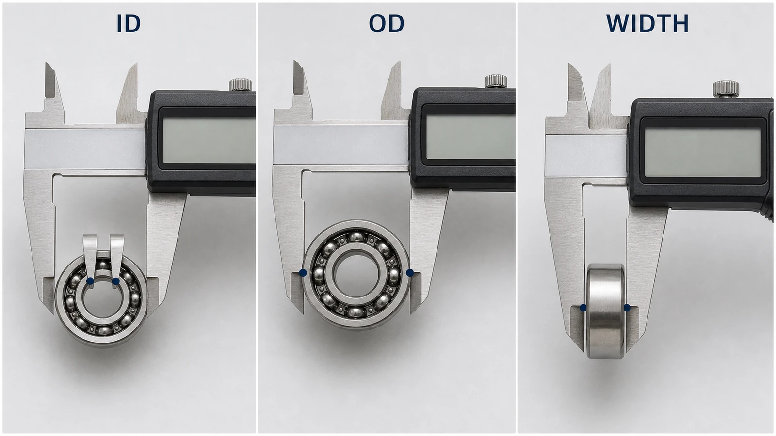 Digital caliper measurement guidance; not a verified SR144 product measurement